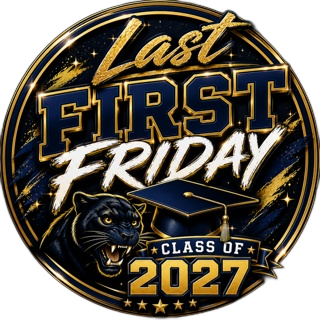 Last First Friday circular badge for the Class of 2027